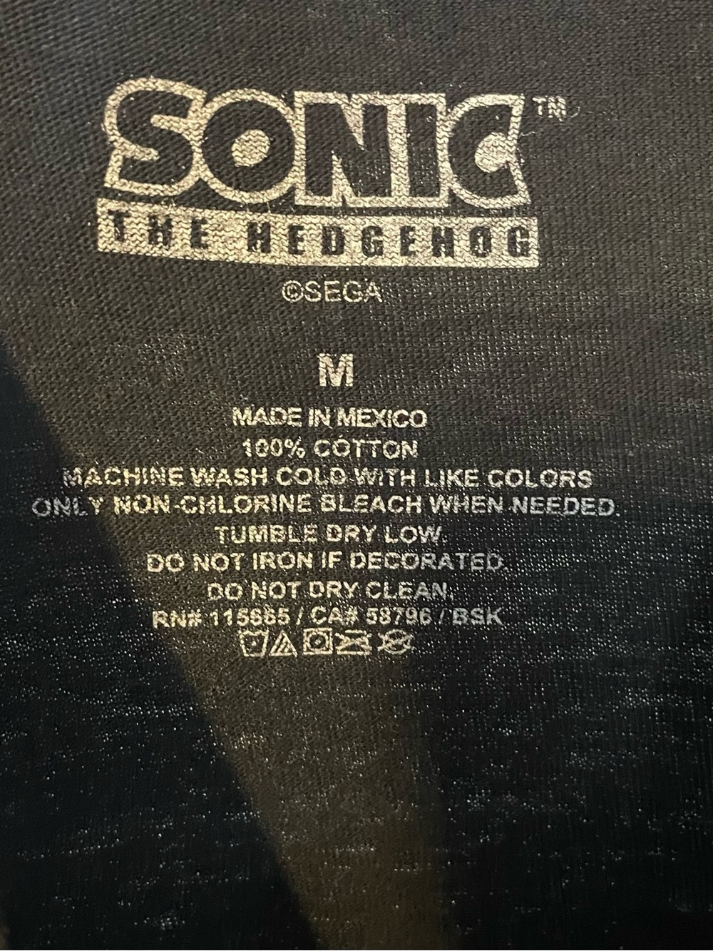 Sonic the Hedgehog Shadow Halloween Graphic Tee - Black/Orange - Picture 3 of 3